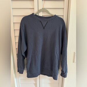 Aerie waffle sweatshirt blue